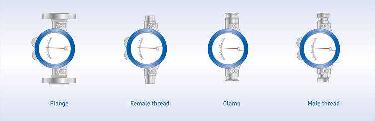 Thanks to a wide variety of process connections – common flange connections in accordance with DIN, ASME and JIS, male and female threads as well as clamp connections – this device is available to all sectors of industry.