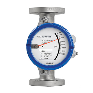 H250 U M40 variable area flowmeter for use in descending pipes