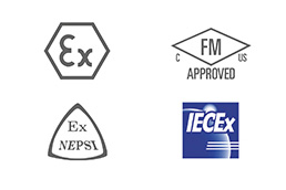 A collection of approval logos that apply to the H250 M40